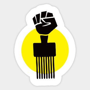 Black Hair | Afro Pick . African American Afrocentric Shirts, Hoodies, and gifts Sticker